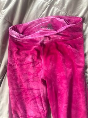 ZYIA Hot Pink Tie-Dye Leggings